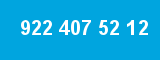 922 407 52 12 922 407 52 12